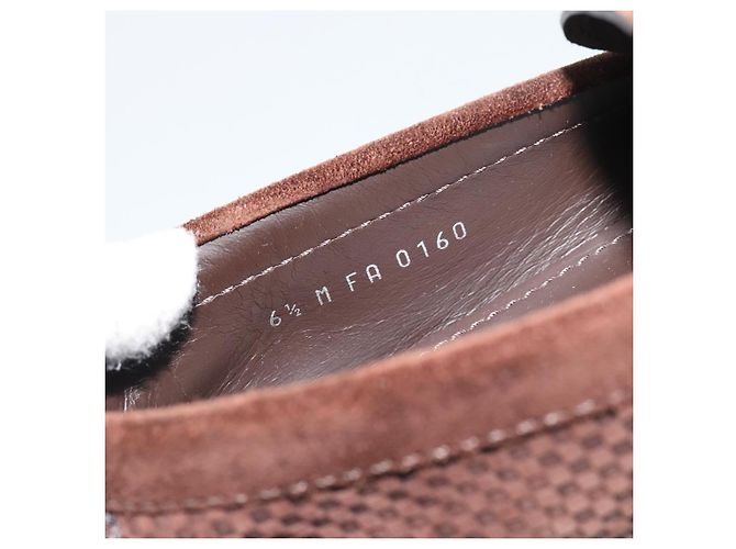 Scarpe da guida LOUIS VUITTON linea Monte Carlo Marrone LV Auth 192495A - vista 13
