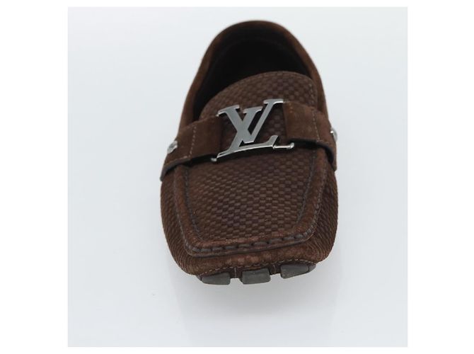 Scarpe da guida LOUIS VUITTON linea Monte Carlo Marrone LV Auth 192495A - vista 14