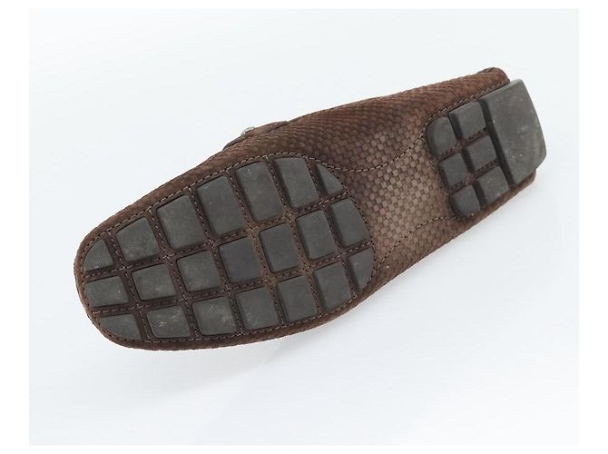 Scarpe da guida LOUIS VUITTON linea Monte Carlo Marrone LV Auth 192495A - vista 16