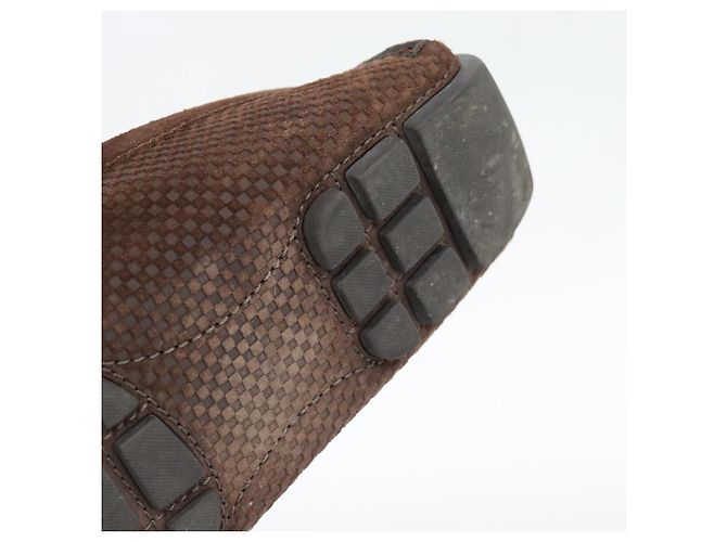 Scarpe da guida LOUIS VUITTON linea Monte Carlo Marrone LV Auth 192495A - vista 17