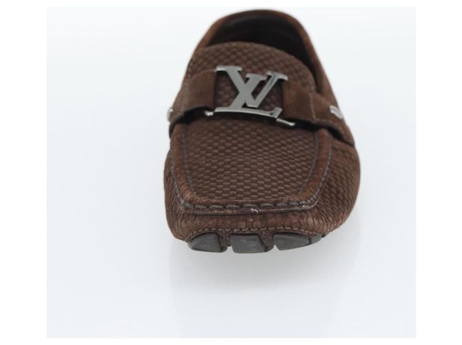 Scarpe da guida LOUIS VUITTON linea Monte Carlo Marrone LV Auth 192495A - vista 6