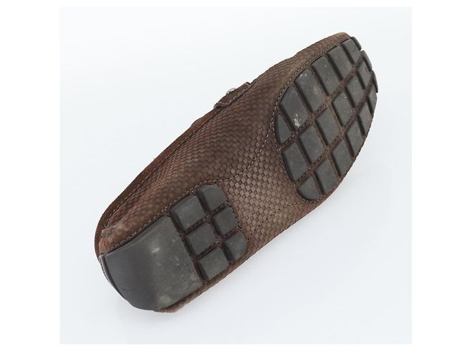 Scarpe da guida LOUIS VUITTON linea Monte Carlo Marrone LV Auth 192495A - vista 8