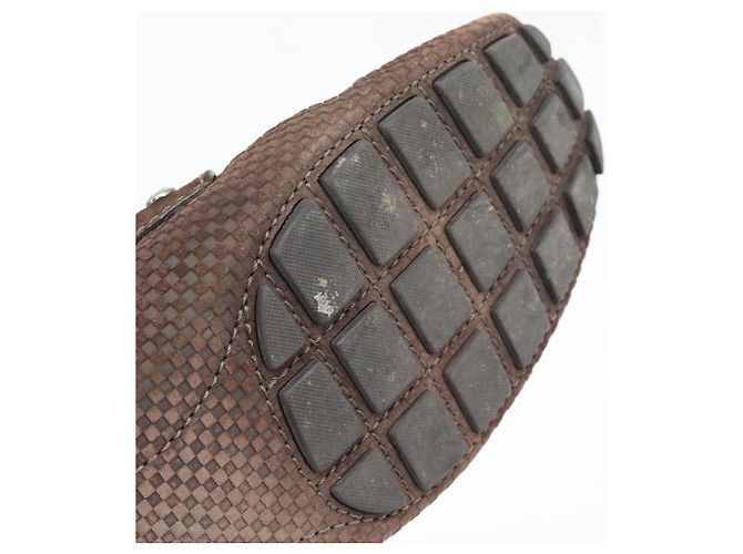 Scarpe da guida LOUIS VUITTON linea Monte Carlo Marrone LV Auth 192495A - vista 9