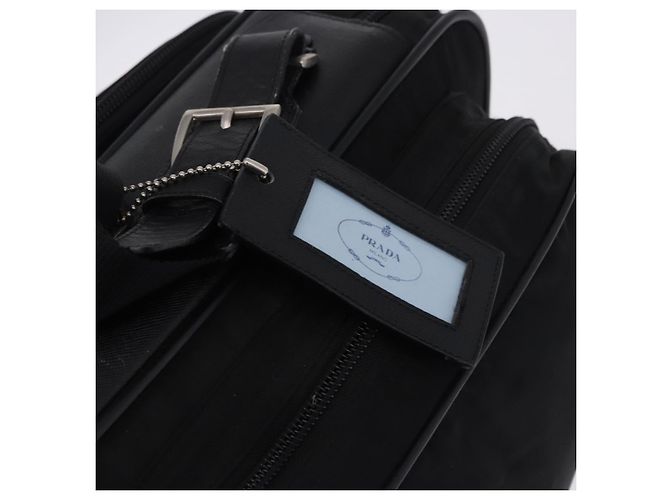 Funda para prendas PRADA Nylon Black Silver Auth bs36359 Negro Plata - vista 20