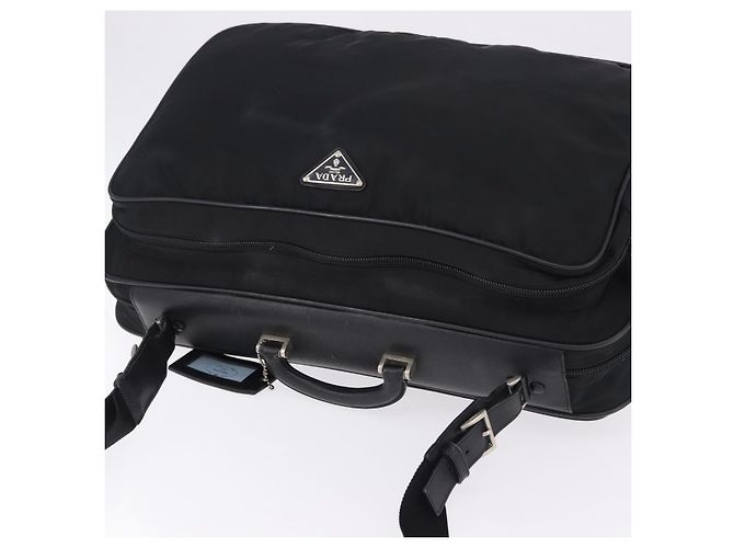 Funda para prendas PRADA Nylon Black Silver Auth bs36359 Negro Plata - vista 7