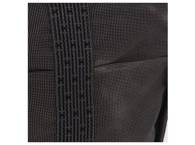 Hermès Borsa HERMES Her LineMM Canvas Gray Silver Auth 193484 Marrone Argento - vista 3