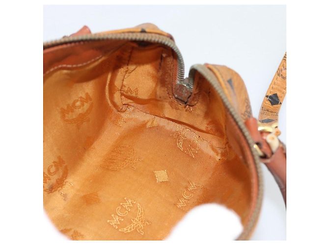 Bolso de mano MCM Vicetos Logogram PVC Leather 2way White Gold Auth 195202 Blanco Dorado - vista 16