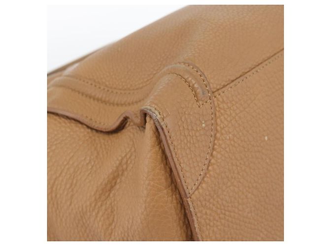 Céline CELINE Luggage Micro Shopper Hand Bag Leather Brown Gold Auth 194891 Marrone D'oro - vista 16