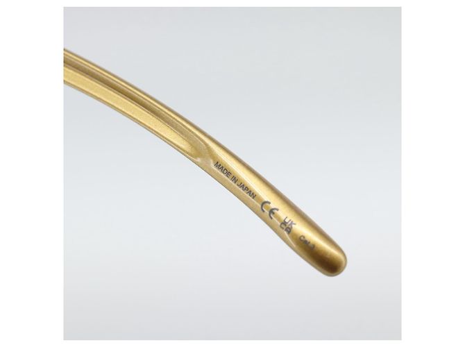 Gafas de sol BOTTEGA VENETA Plastic Gold Auth BA14135M Dorado - vista 10