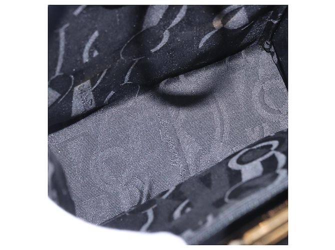Borsa a tracolla Salvatore Ferragamo Gancini Chain Patent Black Gold Auth ka5550A - vista 11