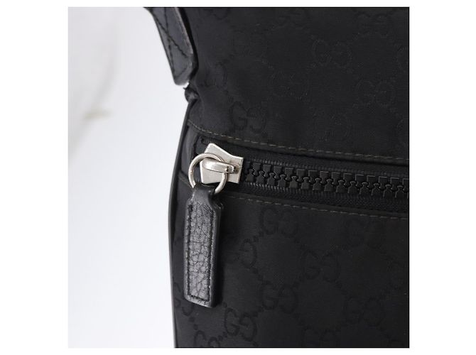 Borsa a tracolla GUCCI GG Canvas Nero Argento 509639 Auth ka5571 - vista 18