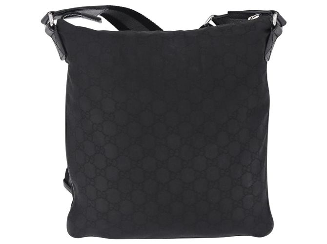 Borsa a tracolla GUCCI GG Canvas Nero Argento 509639 Auth ka5571 - vista 2