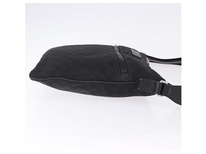 Borsa a tracolla GUCCI GG Canvas Nero Argento 509639 Auth ka5571 - vista 3