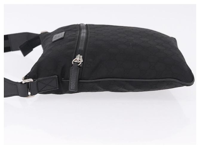 Borsa a tracolla GUCCI GG Canvas Nero Argento 509639 Auth ka5571 - vista 4