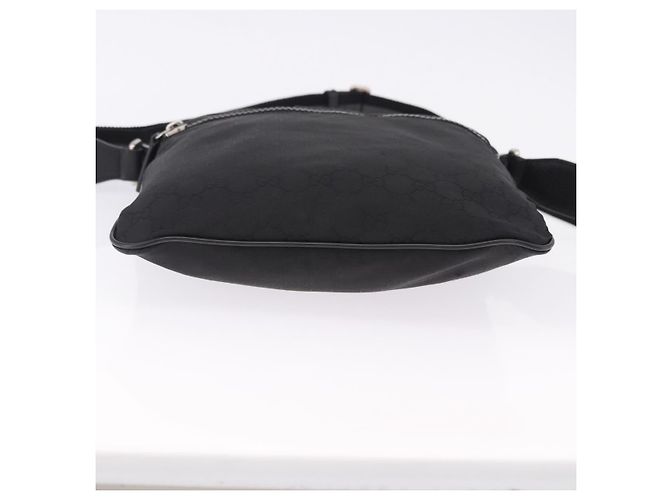 Borsa a tracolla GUCCI GG Canvas Nero Argento 509639 Auth ka5571 - vista 5