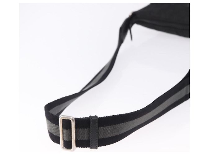 Borsa a tracolla GUCCI GG Canvas Nero Argento 509639 Auth ka5571 - vista 7