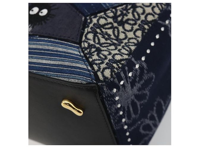 Borsa Puzzle LOEWE x Studio Ghibli BORO Blue Frog Soot Sprites Blue Auth 167492SM Marrone - vista 17