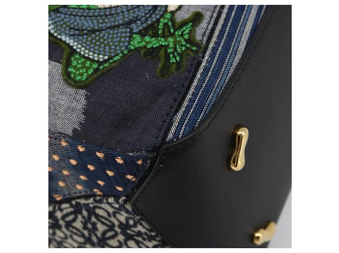 Borsa Puzzle LOEWE x Studio Ghibli BORO Blue Frog Soot Sprites Blue Auth 167492SM Marrone - vista 18