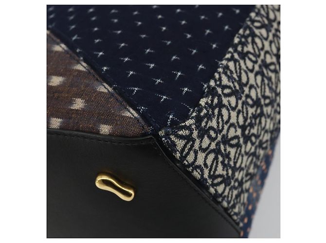 Borsa Puzzle LOEWE x Studio Ghibli BORO Blue Frog Soot Sprites Blue Auth 167492SM Marrone - vista 19