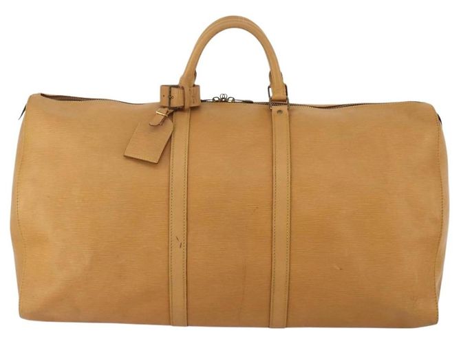 LOUIS VUITTON Epi Keepall 60 Boston Bag Brown Zipangu Gold M42948 LV Auth 192224 Marrone - vista 13