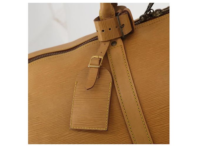 LOUIS VUITTON Epi Keepall 60 Boston Bag Brown Zipangu Gold M42948 LV Auth 192224 Marrone - vista 18