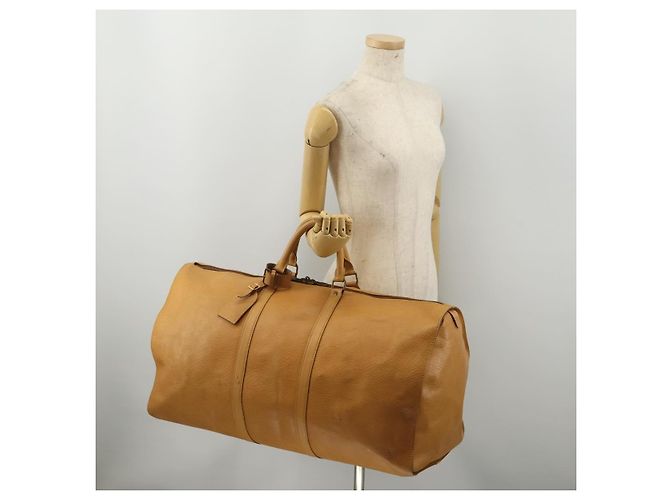 LOUIS VUITTON Epi Keepall 60 Boston Bag Brown Zipangu Gold M42948 LV Auth 192224 Marrone - vista 22