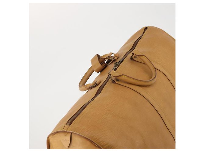 LOUIS VUITTON Epi Keepall 60 Boston Bag Brown Zipangu Gold M42948 LV Auth 192224 Marrone - vista 6