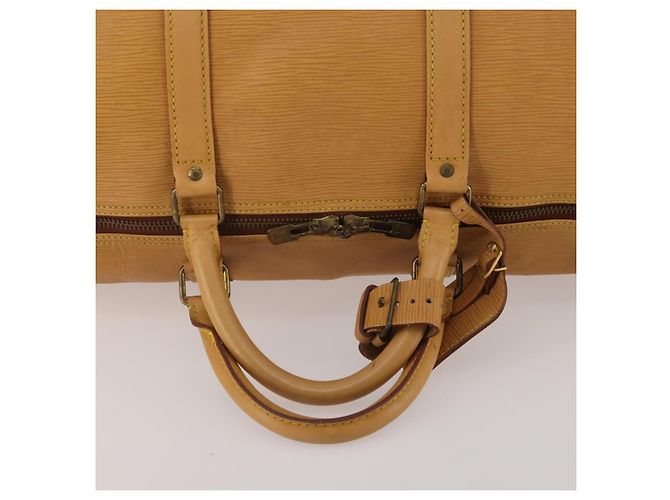 LOUIS VUITTON Epi Keepall 60 Boston Bag Brown Zipangu Gold M42948 LV Auth 192224 Marrone - vista 7