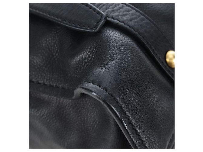 Borsa Tote Miu Miu con Fiocco Laterale in Pelle Nera e Oro RR1312 Auth am12103SAM Nero D'oro - vista 15