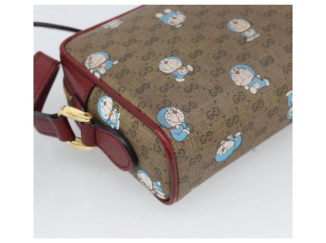 GUCCI Micro GG Supreme Doraemon Collaboration PVC Beige Gold 647784 Auth 193911M D'oro - vista 16