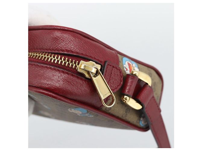 GUCCI Micro GG Supreme Doraemon Collaboration PVC Beige Gold 647784 Auth 193911M D'oro - vista 17