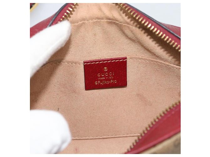 GUCCI Micro GG Supreme Doraemon Collaboration PVC Beige Gold 647784 Auth 193911M D'oro - vista 18