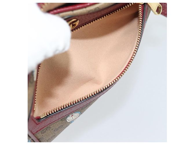 GUCCI Micro GG Supreme Doraemon Collaboration PVC Beige Gold 647784 Auth 193911M D'oro - vista 22
