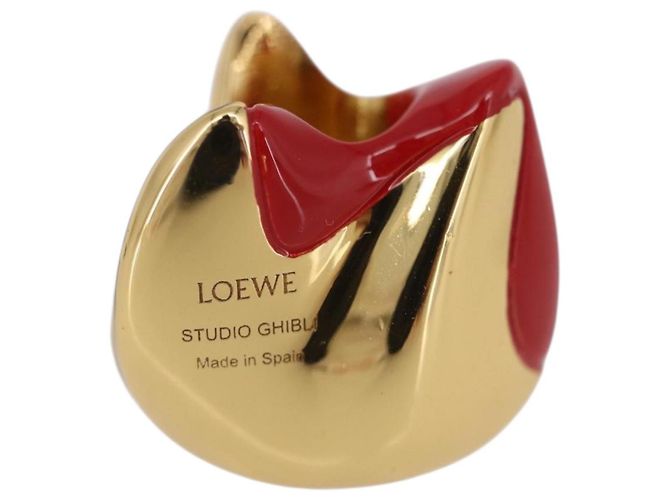 LOEWE x Studio Ghibli Howl's Moving Castle Dice Calcifer Charm Auth 167487SM D'oro - vista 3