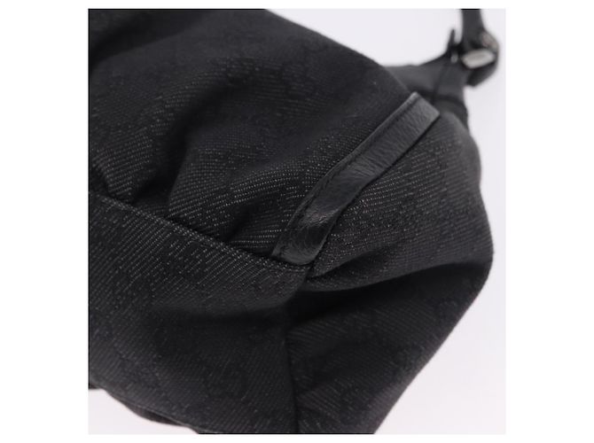 Borsa a tracolla GUCCI GG Canvas Abbey Nero Argento 265692 Auth 194859V - vista 14
