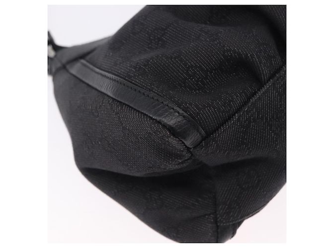 Borsa a tracolla GUCCI GG Canvas Abbey Nero Argento 265692 Auth 194859V - vista 15