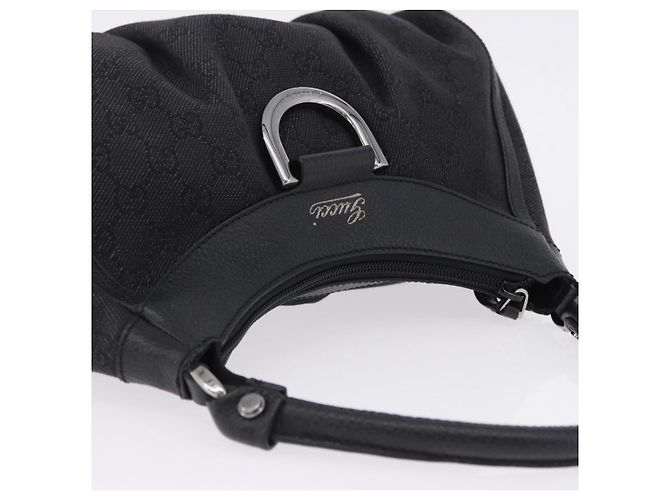 Borsa a tracolla GUCCI GG Canvas Abbey Nero Argento 265692 Auth 194859V - vista 6