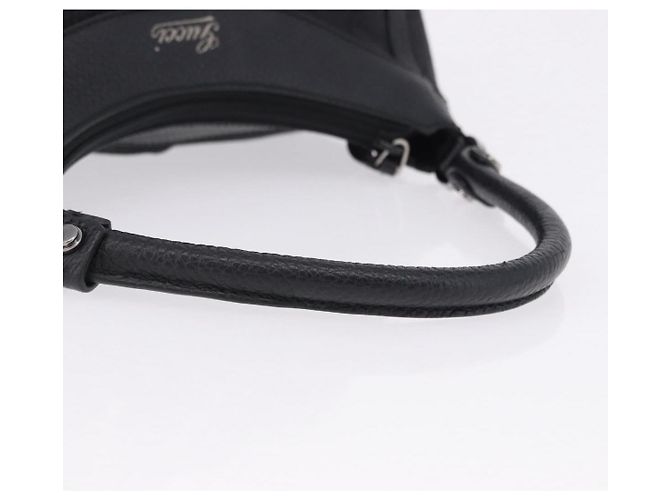 Borsa a tracolla GUCCI GG Canvas Abbey Nero Argento 265692 Auth 194859V - vista 7