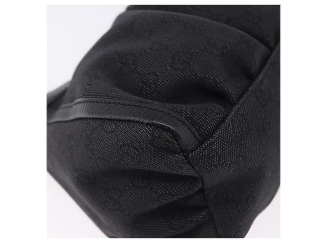 Borsa a tracolla GUCCI GG Canvas Abbey Nero Argento 265692 Auth 194859V - vista 9