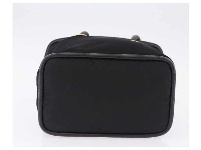 Céline CELINE Circle Handtasche Nylon Schwarz Gold Auth 193380 Golden - Ansicht 5