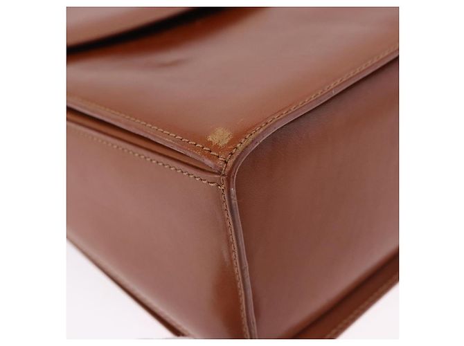 Borsa a mano BALLY in pelle marrone e oro autentica 192529 D'oro - vista 11