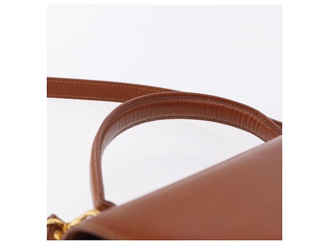 Borsa a mano BALLY in pelle marrone e oro autentica 192529 D'oro - vista 14