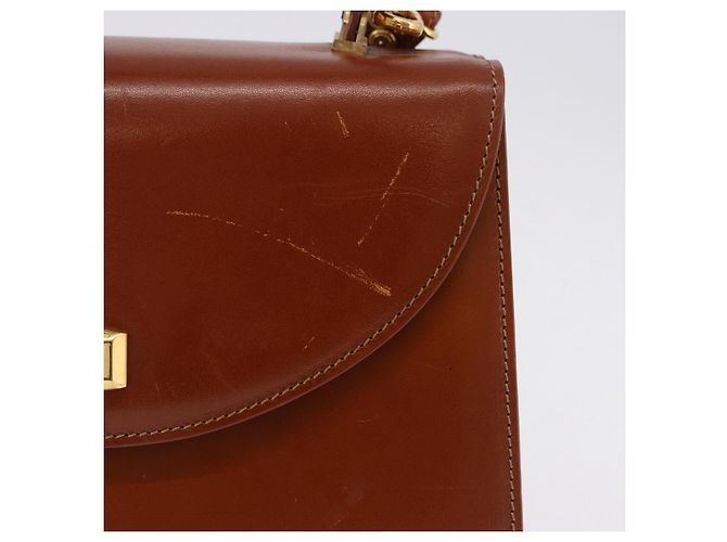 Borsa a mano BALLY in pelle marrone e oro autentica 192529 D'oro - vista 2