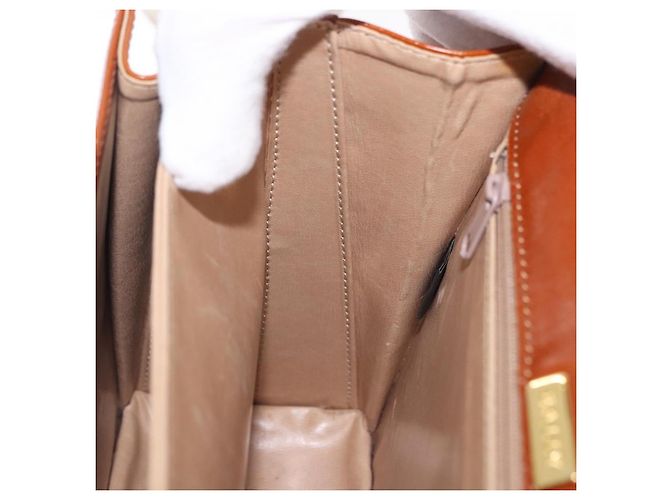 Borsa a mano BALLY in pelle marrone e oro autentica 192529 D'oro - vista 23