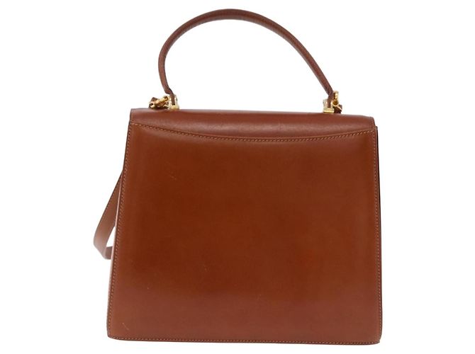 Borsa a mano BALLY in pelle marrone e oro autentica 192529 D'oro - vista 3