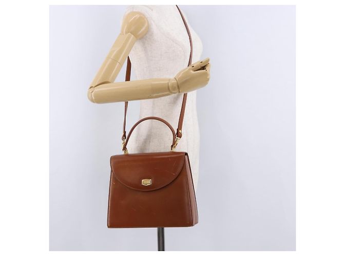 Borsa a mano BALLY in pelle marrone e oro autentica 192529 D'oro - vista 30