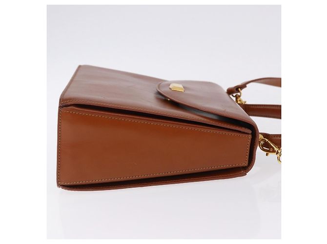 Borsa a mano BALLY in pelle marrone e oro autentica 192529 D'oro - vista 4