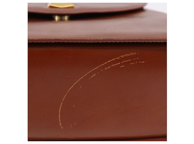 Borsa a mano BALLY in pelle marrone e oro autentica 192529 D'oro - vista 7