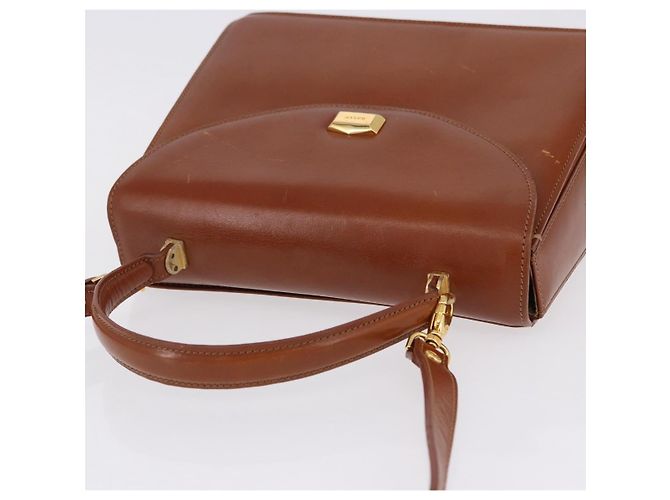 Borsa a mano BALLY in pelle marrone e oro autentica 192529 D'oro - vista 8