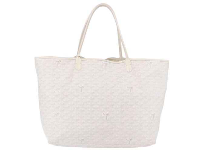 GOYARD Herringbone Saint Louis GM Tote Bag PVC Weiß Auth 194163 - Ansicht 13